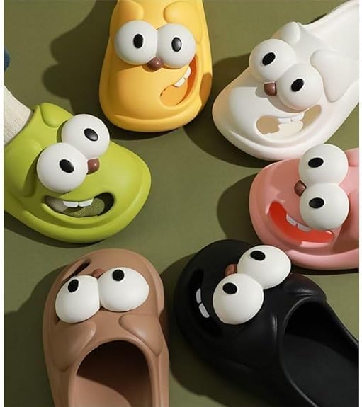 3D-s nagy szemű kutya szórakoztató rajzfilmcsomag fej Eva papucsok