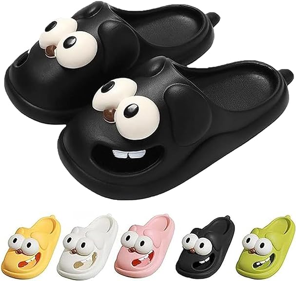 3D-s nagy szemű kutya szórakoztató rajzfilmcsomag fej Eva papucsok